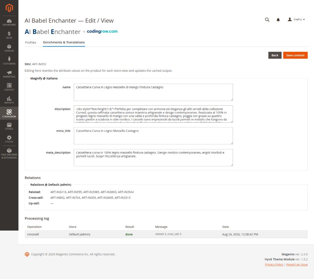 Review and edit AI content before or after it is applied.